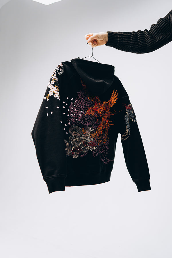 Phoenix fire zip up hoodie